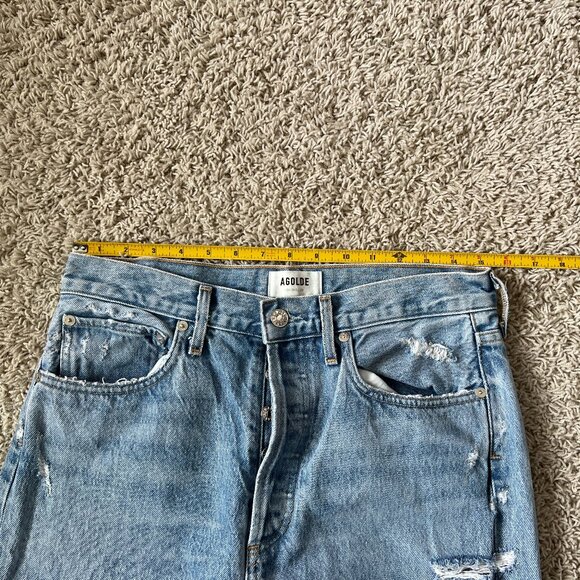 Agolde 90s Jeans High Waisted Distressed Loose Sz 27 - Picture 9 of 10